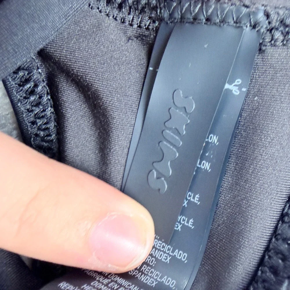 SKIMS Swim Scoop Neck Bikini Top Onyx‎ Black Women's XL